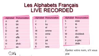 French Alphabets - Live Recorded Class