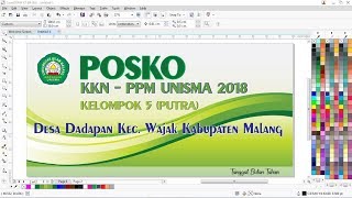 Cara Mudah Desain Spanduk/Benner Kuliah Kerja Nyata | Tutorial CorelDRAW