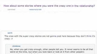 'I was the crazy half of the relationship..."