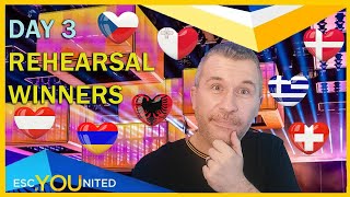 Eurovision 2024: Rehearsals Day 3 Recap & Winners