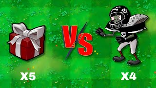 PvZ Hybrid Challenge - 5 Plants Random Boxes Vs 4 Football Zombies, Who will win?