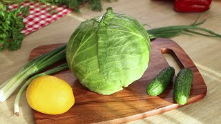 Eat this cabbage salat  for dinner every day and you will lose belly fat! So fresh and crunchy!