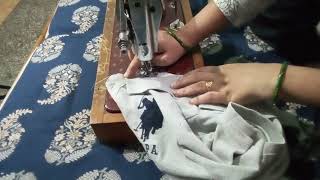 टी-शर्ट के गले में कॉलर लगाने का तरीका। Collar Neck Cutting And Stitching | neck design