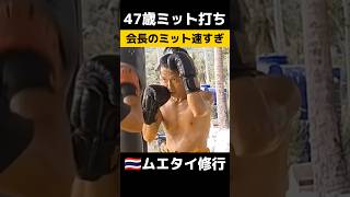 47歳ミット打ち！速すぎる会長のミット #キックボクシング #ムエタイ