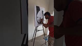 reverse portirat painting😍😍 #short #art #youtubeshorts