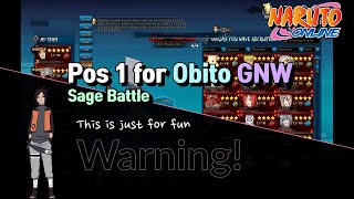 Naruto Online: pos1 for Obito GNW in Sage battle (support: Swimsuit Konan & KKZ BT)