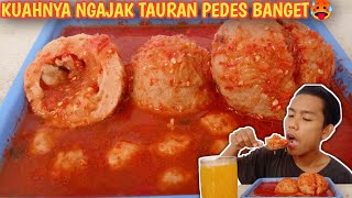 MUKBANG BAKSO JUMBO KUAH LAVA, SUPER PEDAS