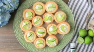 Key Lime Thumbprint Cookies (using lime essential oil)