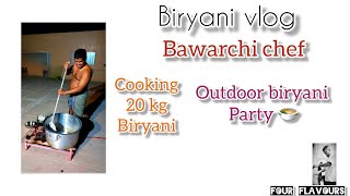 Bawarchi chef Cooking 20kg #chicken  #biryani  outdoors