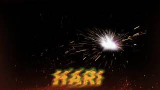 Hari name sparkle title | A small name title or retro of sparkle name Hari | for what's app status