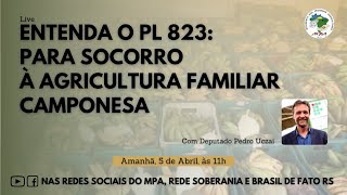 #AOVIVO ENTENDA O PL 823: AUXÍLIO PARA A AGRICULTURA FAMILIAR E CAMPONESA