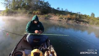 Catching big crappie in a super clear gravel pit. To many fish to show them all.