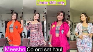 *HUGE* Meesho Co- ord Set Haul Under 500 rs Only | Try on | Great Quality #meeshohaul