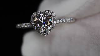 Moissanite Diamond Wedding Ring | Moissanite Diamond Heart Ring | Moissanite Diamond Ring