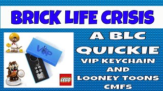 A BLC QUICKIE  LEGO VIP Keychain and a couple of Looney Tunes CMFs