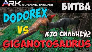 ДодоРЕКС vs Гиганотозавр ARK Survival Evolved. Кто сильней?