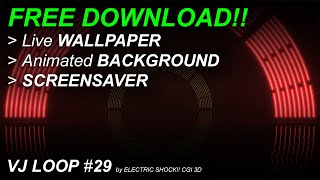 FREE DOWNLOAD!! - Live Wallpaper & Background - VJ LOOP 29 - 4K - Multicolor Arcs & Bumped Ground