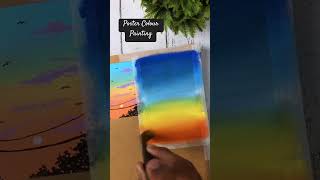 Easy Poster Colour Painting #shorts #postercolourpaintings