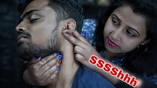 SSSSHHH This Is ASMR Video | Beautiful Lady Barber Chaitali Head & Body Massage Compilation Part 2