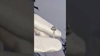 Round Hidden Halo Diamond Engagement Rings