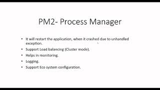 How to use the PM2 Process Manager for the Node/ Express JS Application.