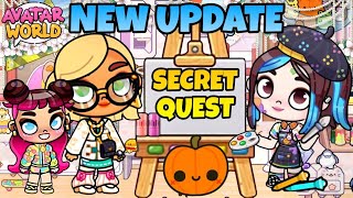 SUPER SECRET QUEST IN ART CLASS 🎨🖌️ RELEASED | AVATAR WORLD NEW UPDATE SECRETS