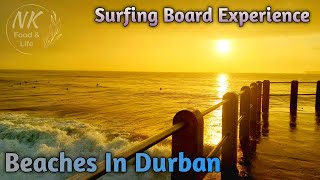 Beaches🌊In Durban | Surfing Board Experience🏄🏻‍♀🏄🏻| Durban Trip by NK Food & Life | South Africa