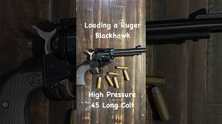 Loading a Ruger Blackhawk w/high pressure .45 Long Colt loads!  #SingleAction and #firearm #ASMR !!