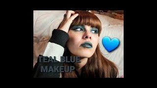 TEAL BLUE MAKEUP TUTORIAL