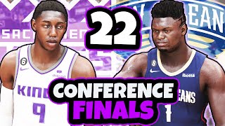 WESTERN CONFERENCE FINAL vs ZION! | Sacramento Kings NBA 2K23 Eras MyLeague Franchise | Ep22 S3R3