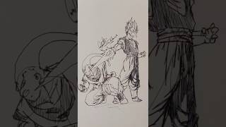 Speed drawing  Vegito  vs Marjinbhu StickMan 😳 #shorts #anime #drawing