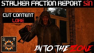 STALKER Lore: Sin Faction Report