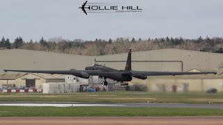 USAF Lockheed Skunkworks U-2S Dragon Lady departing RAF Fairford