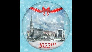 Riga, Latvia. Riga architecture. New Year's video about Riga 2022. Новогоднее видео о Риге 2022