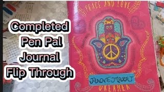 Completed Pen Pal Journal Flip Through 🧡 📖 #junkjournals #snailmail #penpaljournal