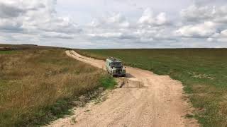 2 1 Ton Land-Rovers on Salisbury plain