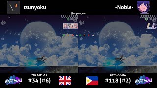 tsunyoku vs -Noble- | Toyama Nao - Gunjou Infinity [qq] +(HD)DTRX