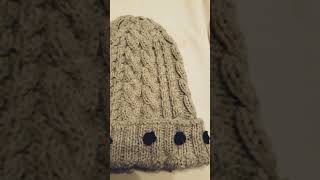 Easy knit/Craft 132:Cable pattern beanie for beginners.#knitting #stylish