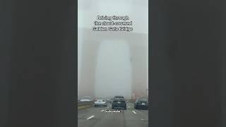 Driving through cloud-covered Golden Gate Bridge, San Francisco #goldengatebridge #clouds #bridge