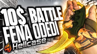 HELLCASE DÜŞÜK BAKİYE KATLAMA - 10$ BATTLE 60$ ÖDÜYOR SÜREKLİ - HİLELİ KASA SAVAŞI - HELLCASE