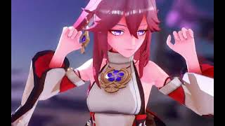 【 MMD Genshin Impact / 4K 60fps 】 Yae Miko 【 Girls by EasyPop 】