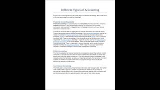 Different Types of Accounting  by Alan Boal