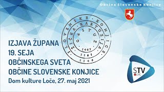 STV LIVE "IZJAVA ŽUPANA 19. SEJA OBČINSKEGA SVETA OBČINE SLOVENSKE KONJICE"