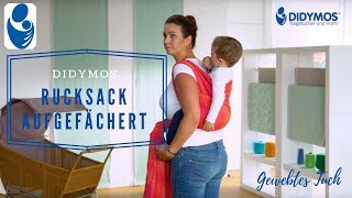 DIDYMOS Tragetuch - Einfacher Rucksack aufgefächert, Bindeanleitung