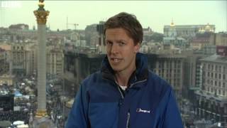 BBC News   Ukraine crisis  Kiev square  #039;quieter and calmer #039;