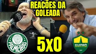 REAÇÕES DO NILSON CÉSAR E DO OSCAR ULISSES na GOLEADA DO PALMEIRAS PALMEIRAS 5X0 CUIABÁ