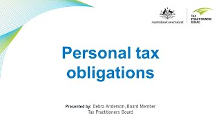 Personal tax obligations