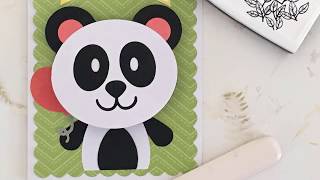 Panda Bobble Head Card  - Just card video hop - SVG from Lori Whitlock Shop