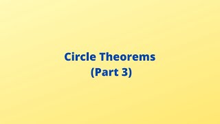 Circle Theorems (Part 3): Trigonometry: CSEC Math: CXC Mathematics: CSEC Mathematics: Adobe Math Lab