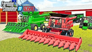 🔴LIVE🔴$1,000,000 CORN HARVEST ON MEDICINE CREEK | Farming Simulator 22